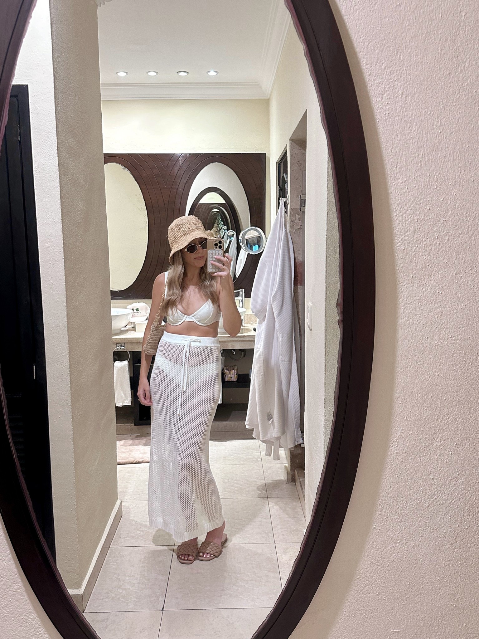 What I wore in Playa del Carmen Day 3 — This all white look was inspired by a pin I found on Pinterest. Super simple and chic look for a cruise or resort. 

Swim cover up
White swimsuit
Bucket hat
Resort wear
Vacation outfit 
Swim outfit
Cruise outfit 
Beach outfit 

#LTKSeasonal #LTKOver40 #LTKSwim