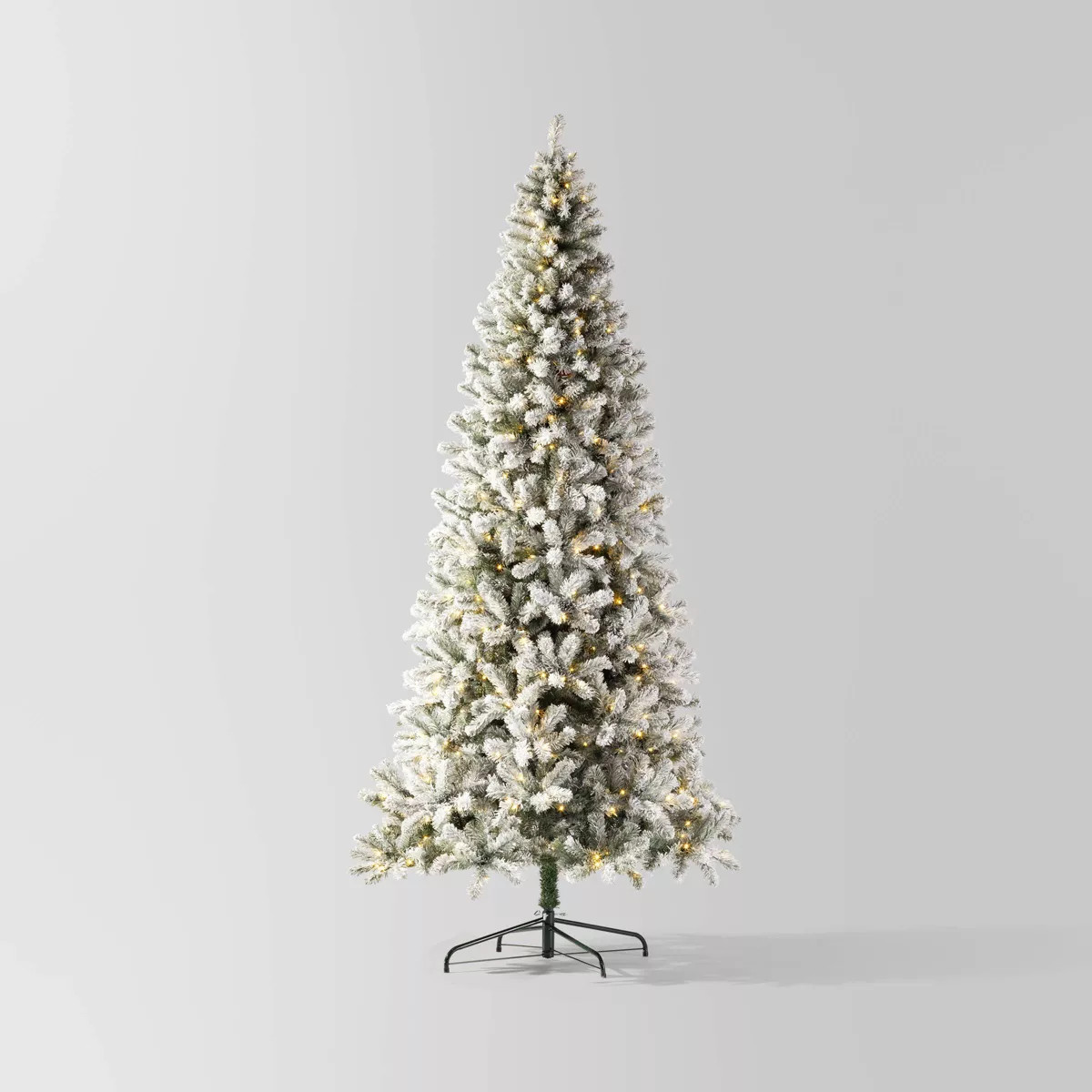 9' Pre-lit Flocked Full Alberta Spruce Artificial Christmas Tree White LED Lights - Wondershop™ | Target