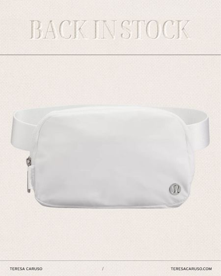 Back in stock: Lululemon belt bag in white! 

#LTKunder50 #LTKitbag #LTKstyletip