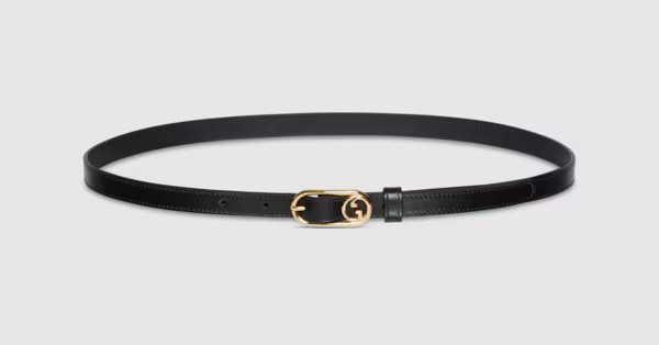 Thin belt with Round Interlocking G | Gucci (UK)