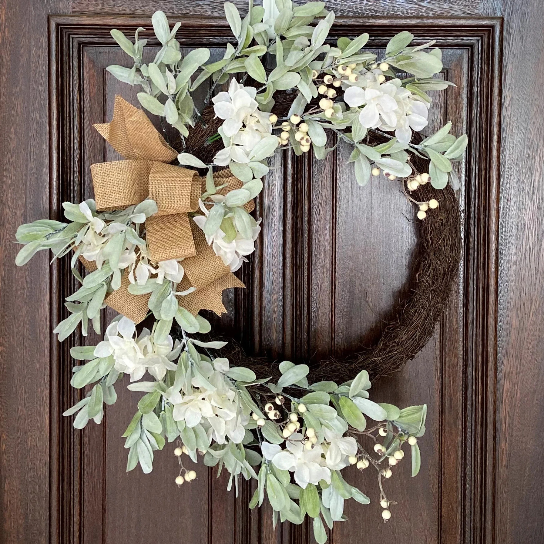 Faux Hydrangea 24'' Wreath | Wayfair North America