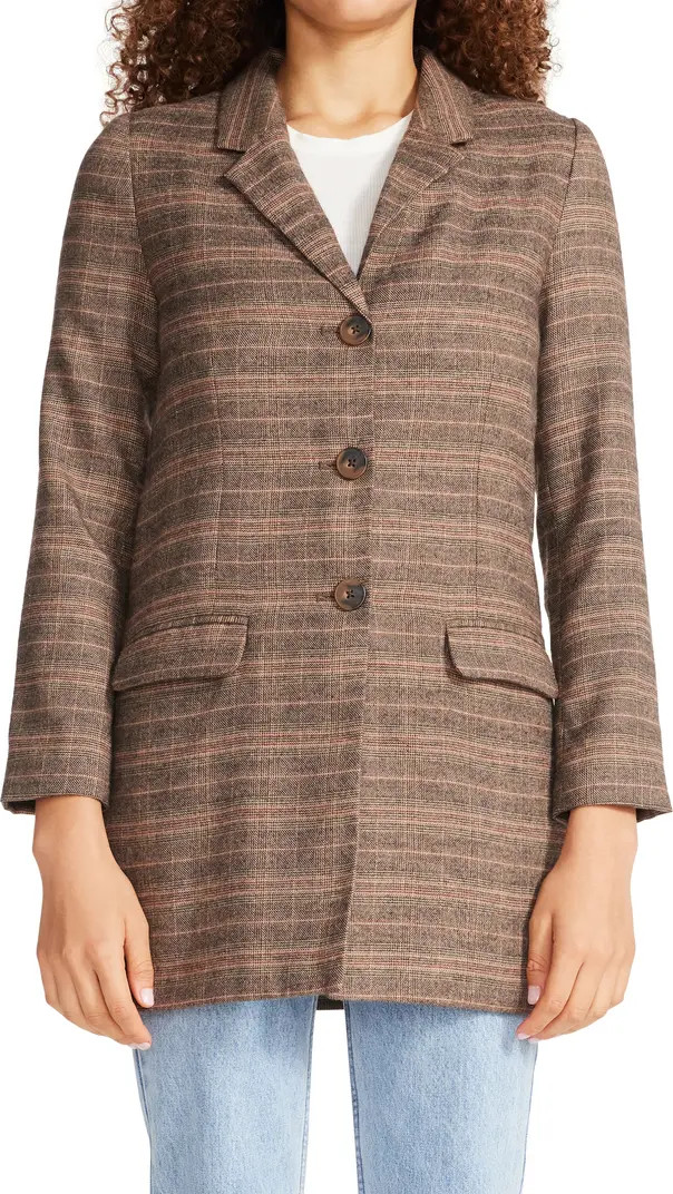 BB DAKOTA BY STEVE MADDEN Check You Out Stripe Print Jacket | Nordstromrack | Nordstrom Rack