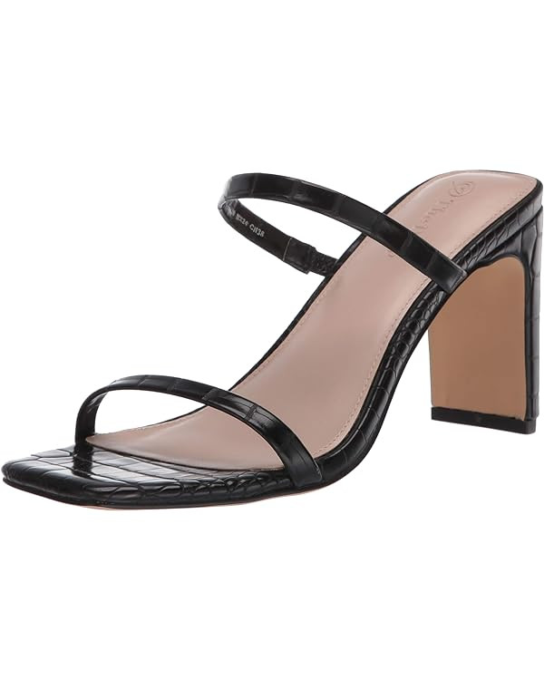 The Drop women's Avery Square Toe Two Strap High Heeled Sandal | Amazon (US)