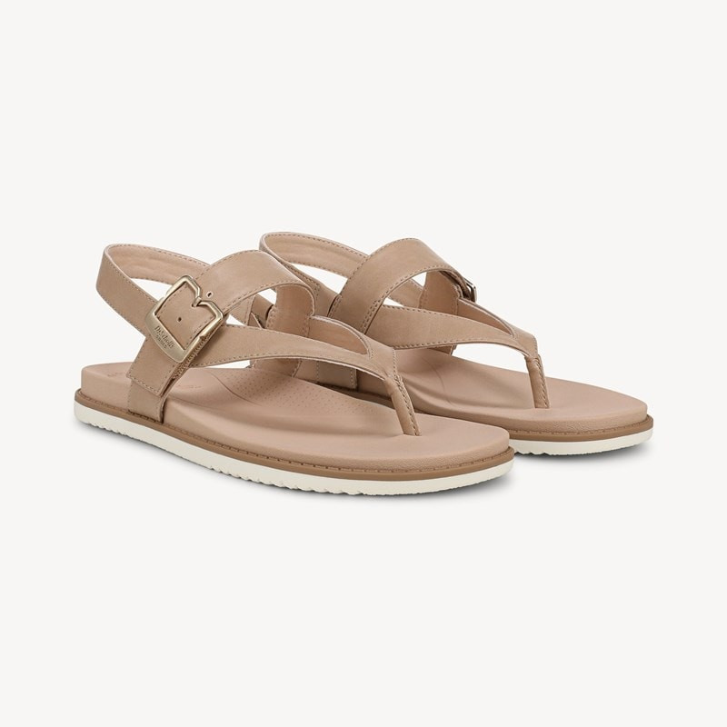 Dr. Scholl's Women's So Chill Thong Sandal Cuban Sand Faux Leather DRSCH 9.0 M | Dr. Scholls