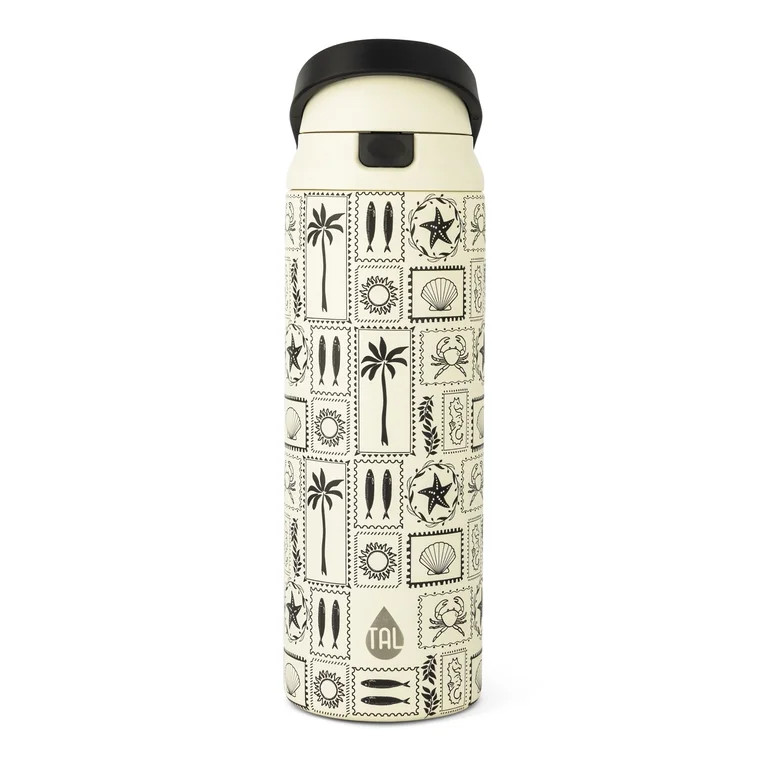 TAL 24oz Stainless Steel 2-in-1 Water Bottle with Straw and Chug Lid, Shell | Walmart (US)