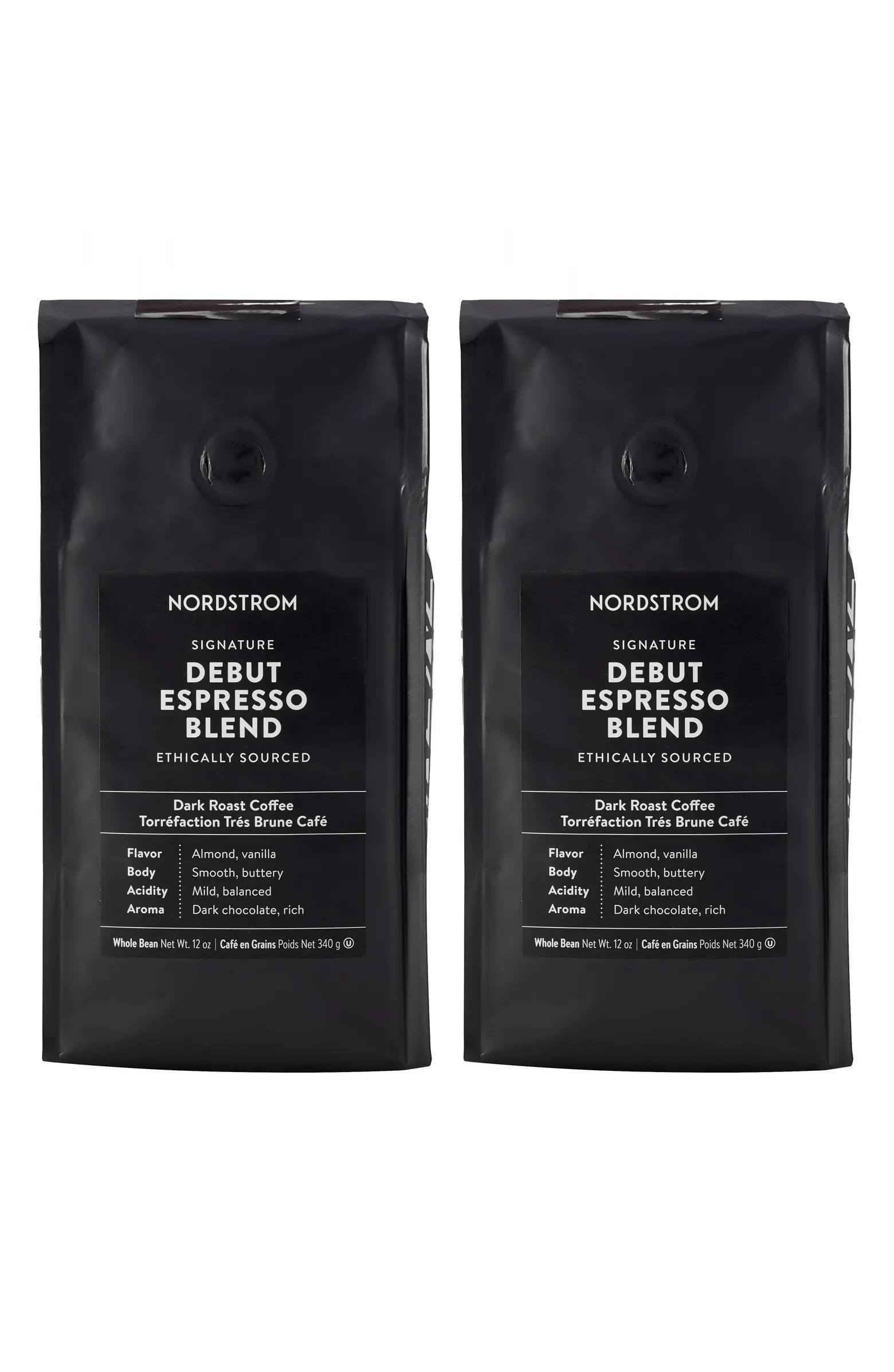 Nordstrom Ethically Sourced Debut Espresso Blend 2-Pack Whole Bean Coffee | Nordstrom | Nordstrom