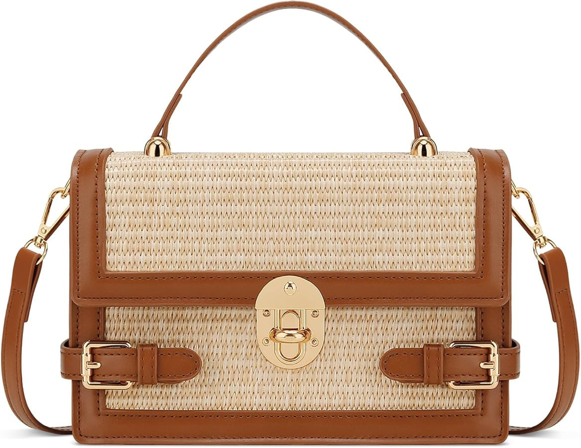 KKXIU Straw Purses for Women – Summer Beach Shoulder Purse & Clutch Handbag, Woven Crossbody Ba... | Amazon (US)