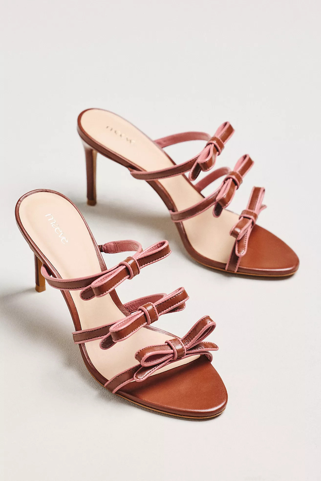 Maeve Triple-Bow Kitten Heels | Anthropologie (US)