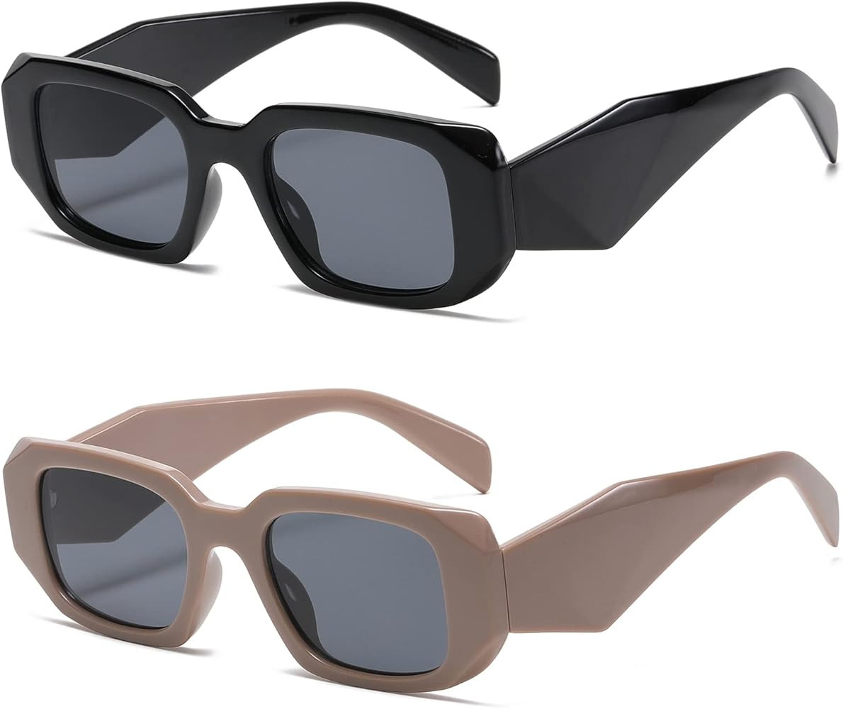 Verfimaci Trendy Rectangle Sunglasses for Women Man Square Sun Glasses | Amazon (US)