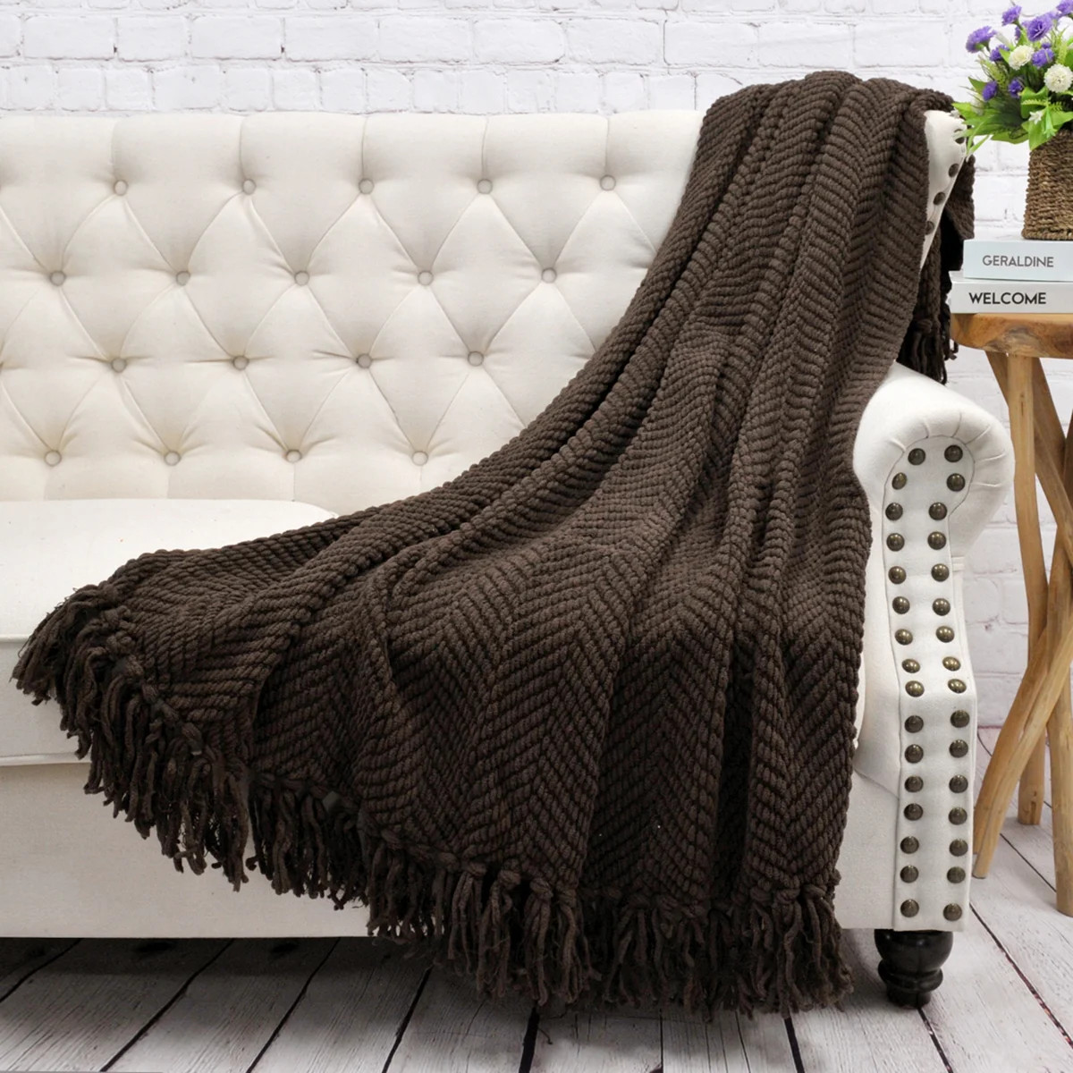 Tweed Knitted Throw Blanket | Wayfair North America