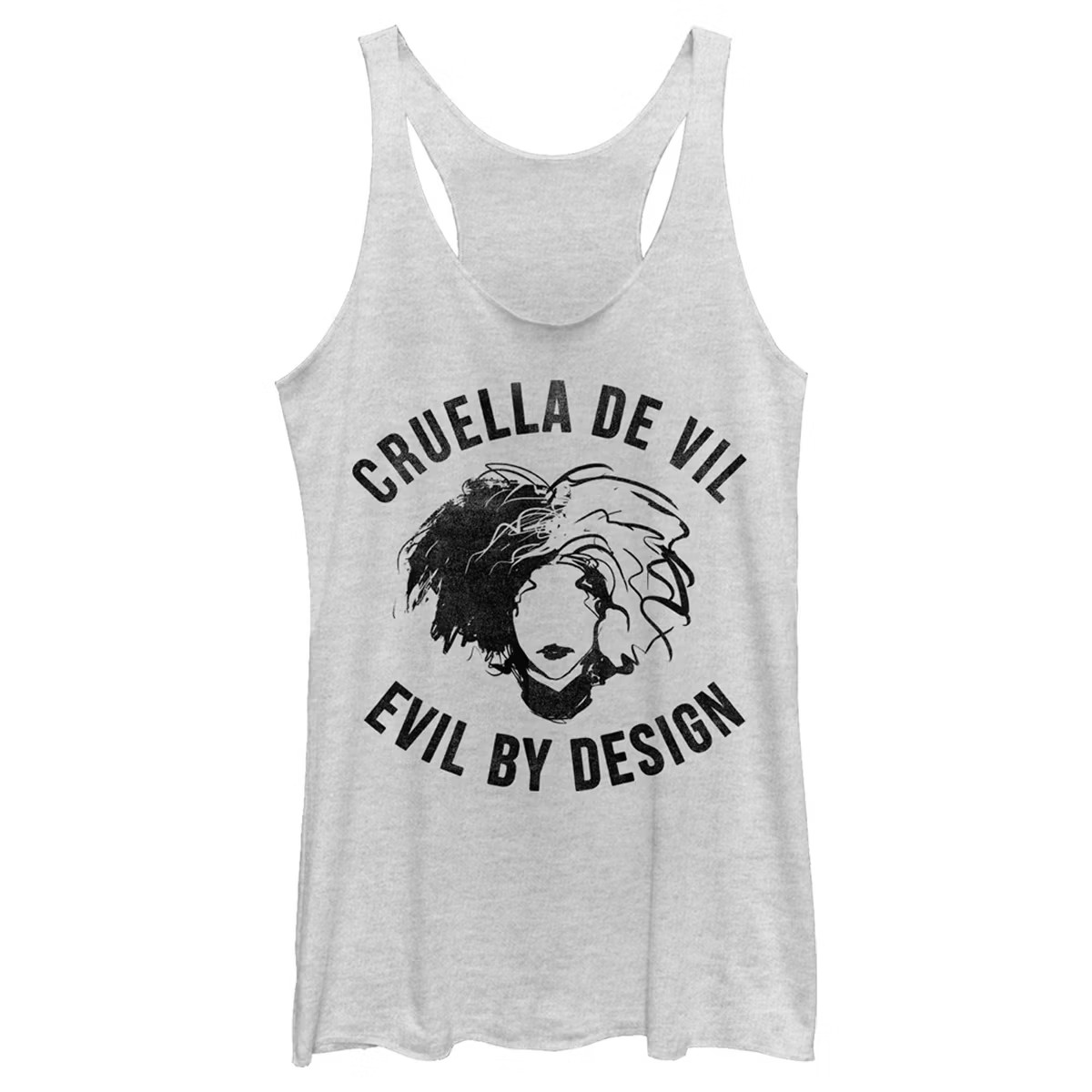 Women's Cruella Evil By Design Sketch Racerback Tank Top | Target