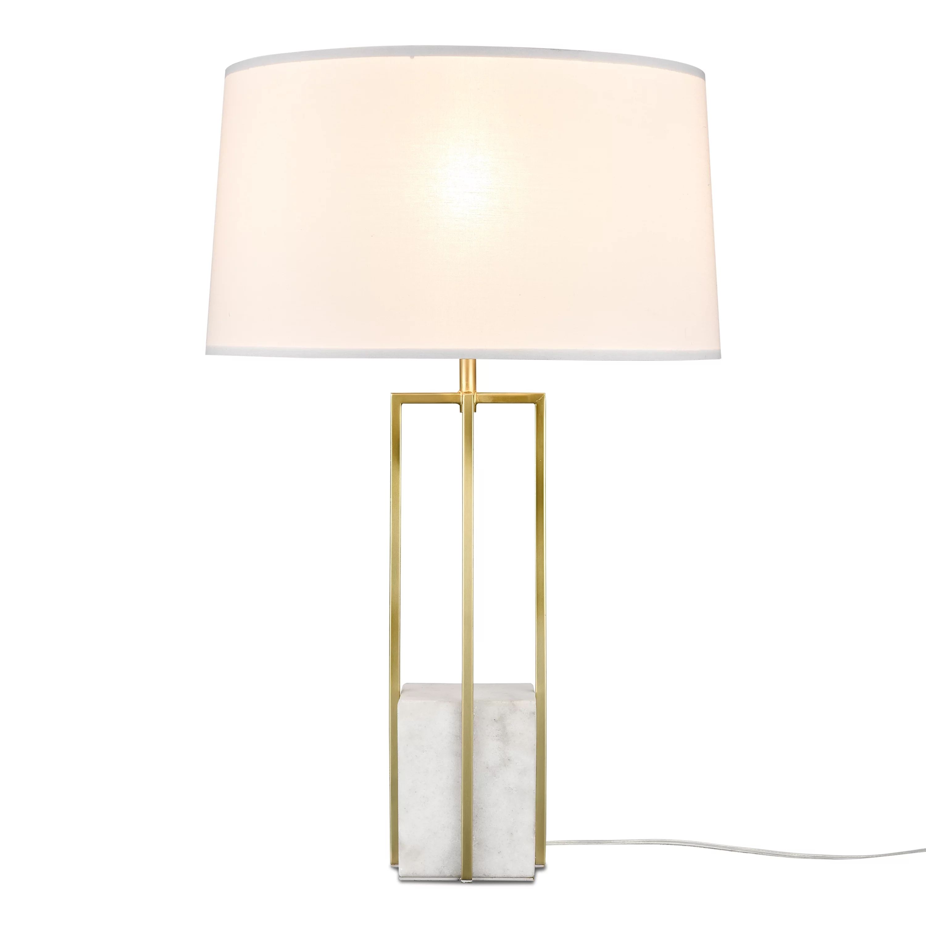Light Society Peter Table Lamp in Brass/White | Walmart (US)