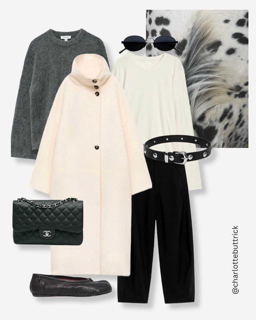 Modern minimal outfit idea

Long white wool coat funnel neck
Grey mohair jumper H&M
Chanel maxi flap bag
Tabi ballet flats 
Studded belt Arket 
Arket barrel leg trousers 

#LTKshoes #LTKuk #LTKwinter