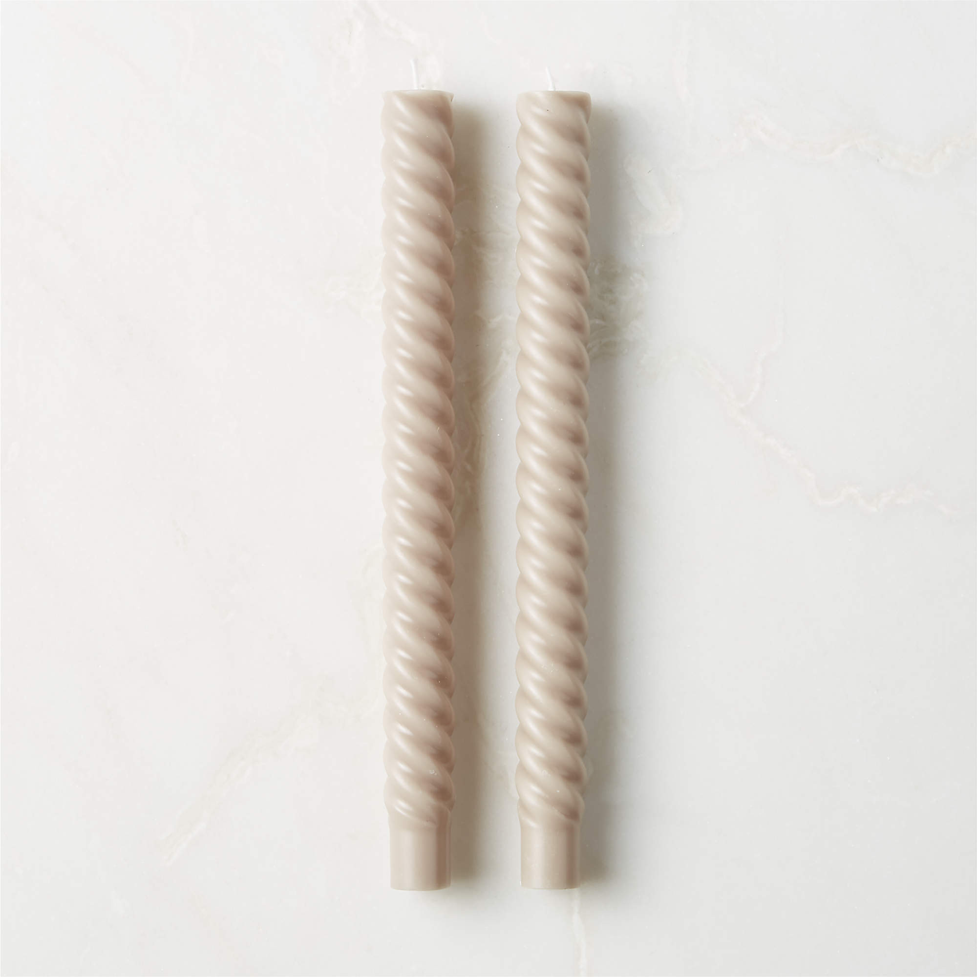 Warm White Twisted Taper Candles Set of 2 + Reviews | CB2 | CB2