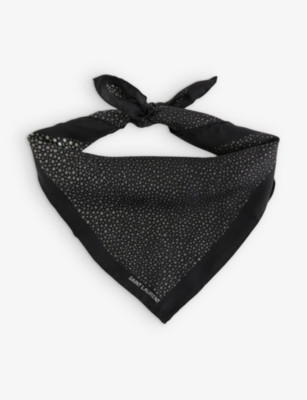 Spot-print organic-silk scarf | Selfridges