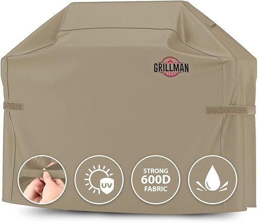 Grillman Premium Grill Cover for Outdoor Grill, BBQ Grill Cover, Rip-Proof, Waterproof, Top Heavy... | Amazon (US)