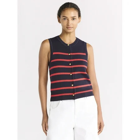Free Assembly Women s Sleeveless Cardigan Sweater Lightweight Size XS-2XL | Walmart (US)