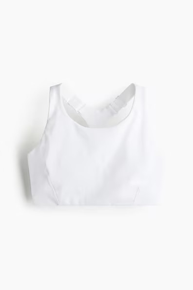 H & M - High Support Sports Bra with ShapeMove - White | H&M (US + CA)