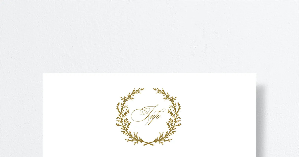 Monogram Branches Wedding Enclosure Cards | The Knot 