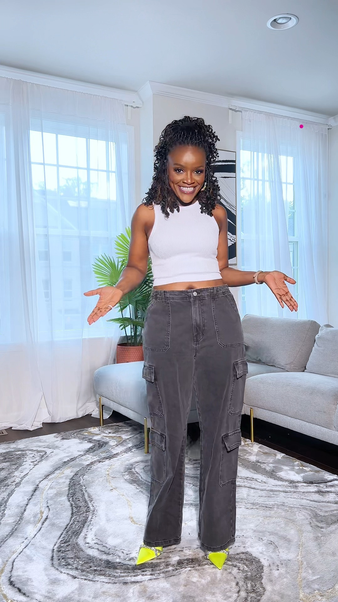 I love the entire look 
Tank is size small 
Cargo denim is size 10

#LTKFindsUnder50 #LTKStyleTip