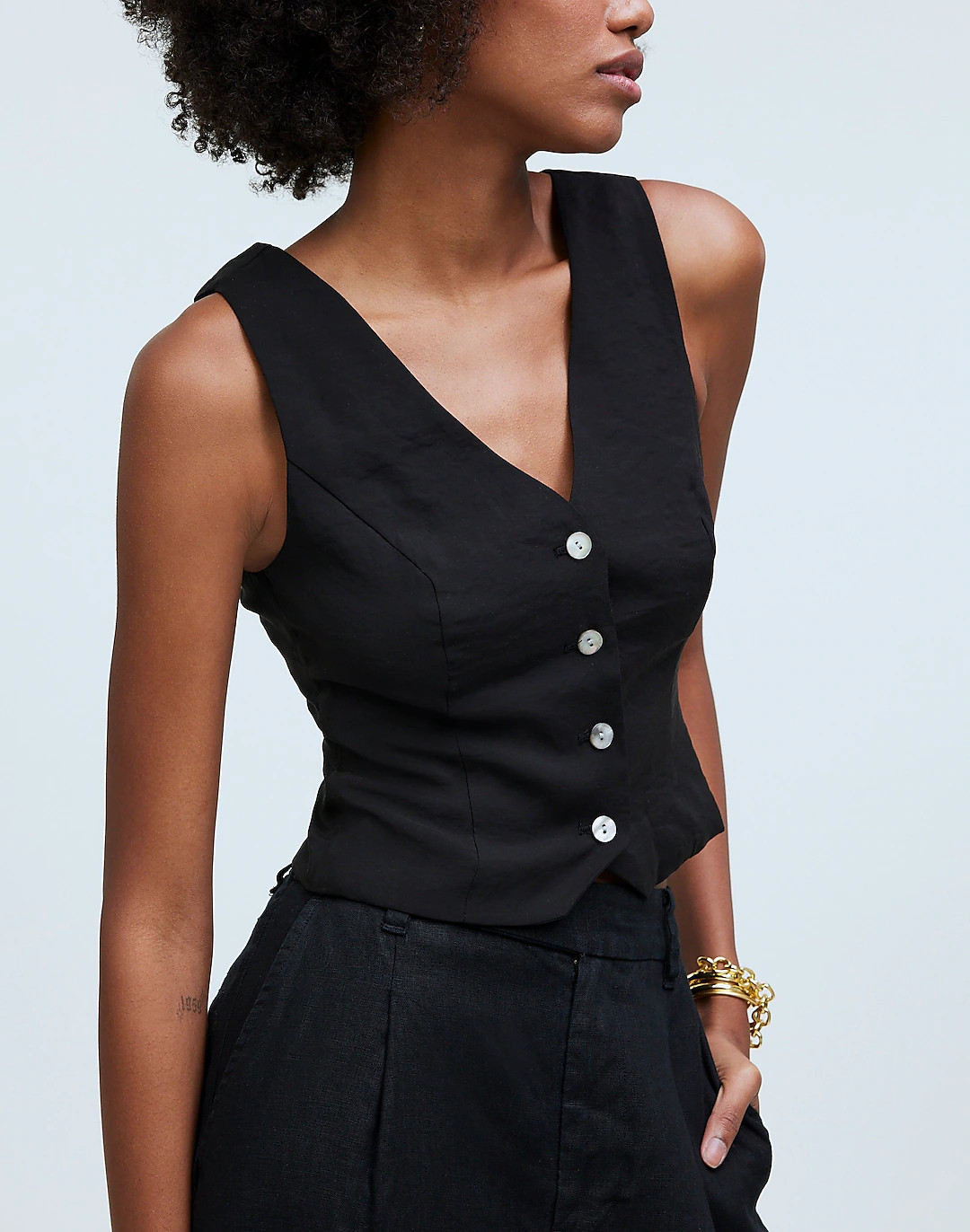 Katrina Crop Vest Top in Softdrape | Madewell