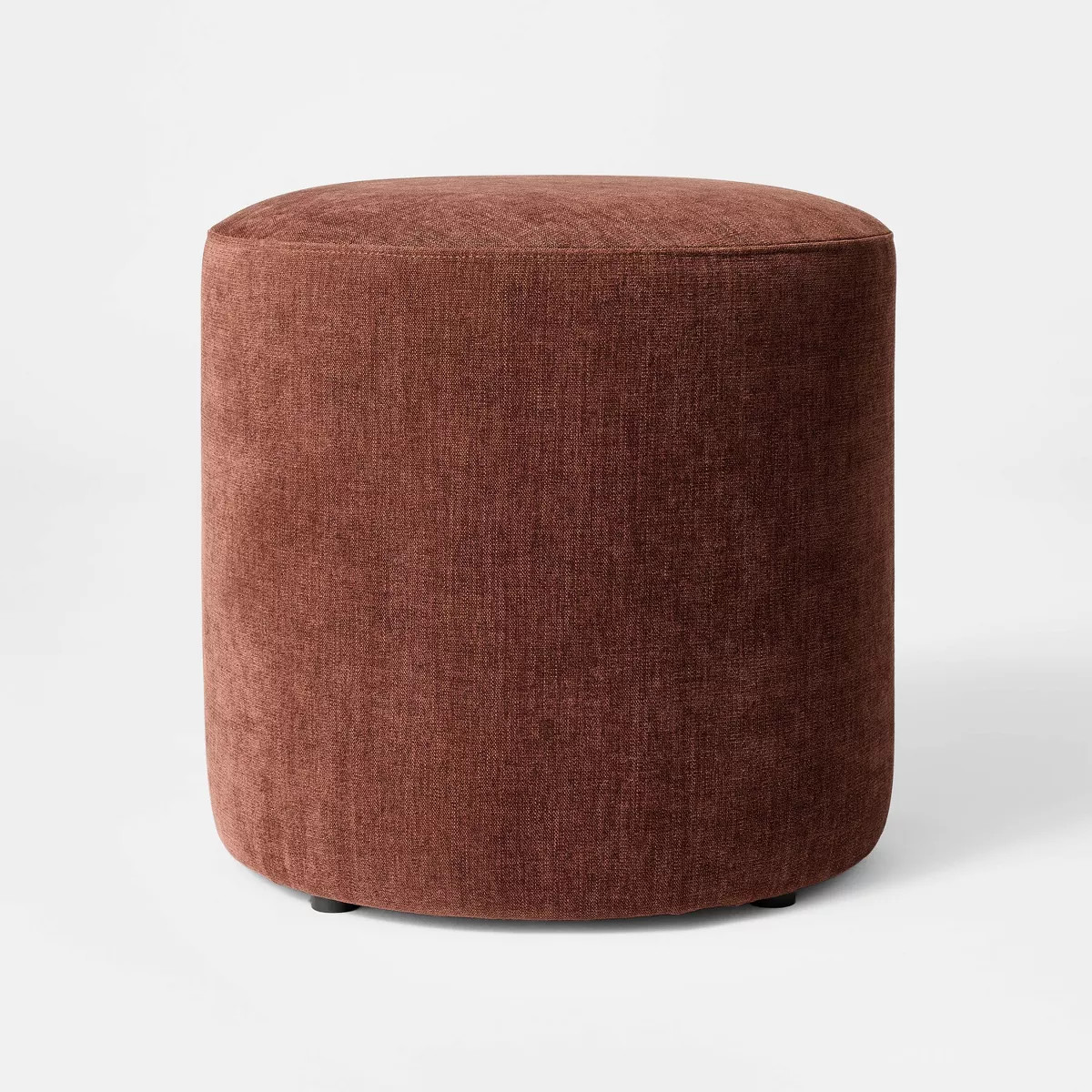 Upholstered Drum Ottoman Red - Threshold™ designed with Studio McGee | Target
