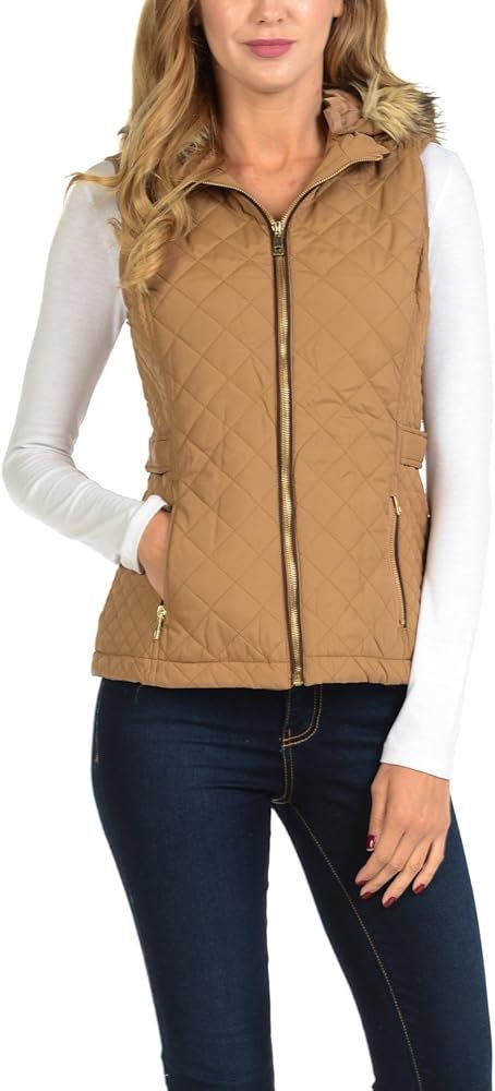 Auliné Collection Womens Quilted Zip Up Lightweight Padding Vest | Amazon (US)