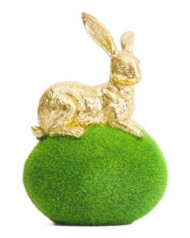 Bunny On Flocked Egg | TJ Maxx