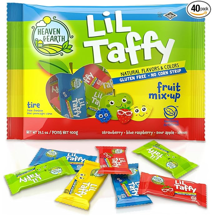 Heaven & Earth Lil Taffy Fruit Mix (Approx. 40 Count) | Natural Colors & Flavors | No High Fructo... | Amazon (US)
