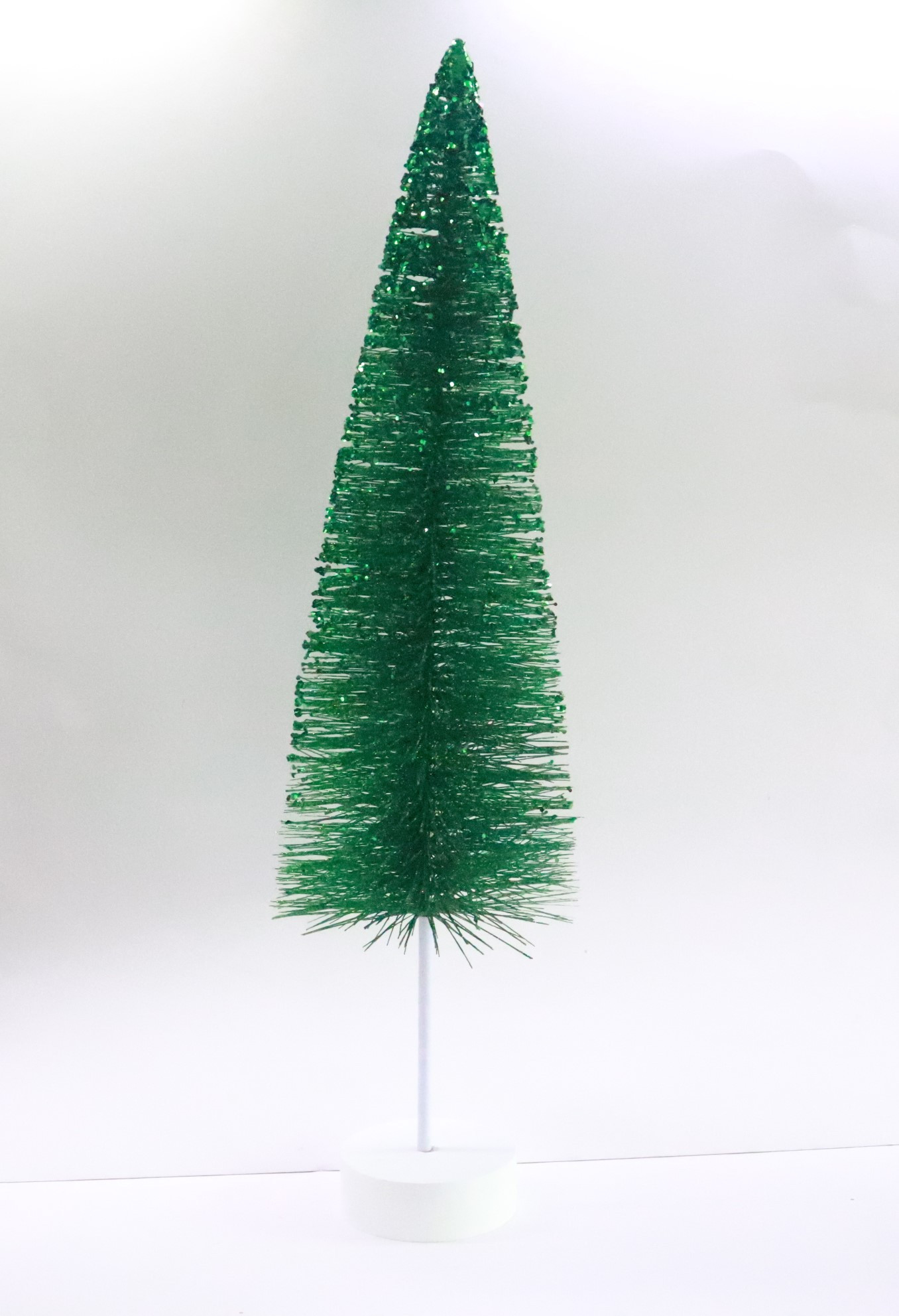 Traditional Green Glitter Bottle Brush Tree Outdoor Decor, 38 in, by Holiday Time | Walmart (US)