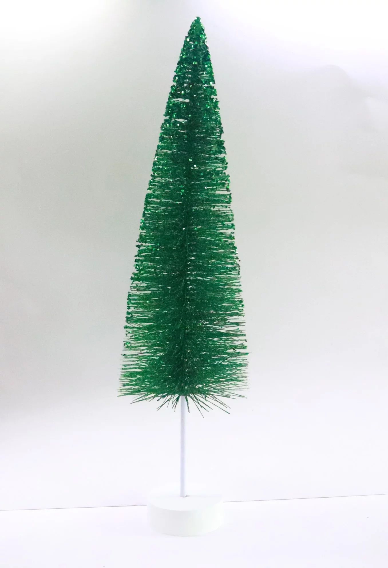 Traditional Green Glitter Bottle Brush Tree Outdoor Decor, 38 in, by Holiday Time | Walmart (US)