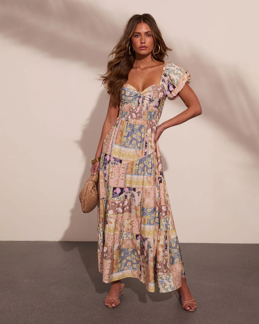 Prairie Stardust Abstract Patchwork Maxi Dress | VICI