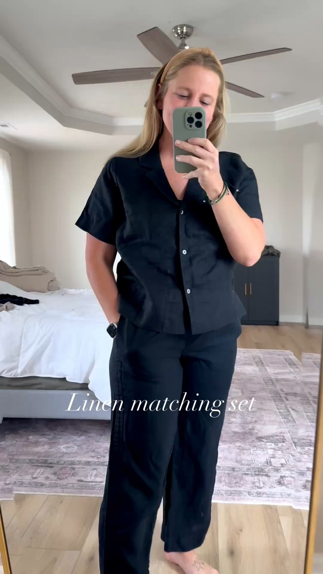 One of my favorite linen pant matching sets 🤍 I found another option with short sleeves that gives the same effortless, elevated look! Perfect for those days when you want to be comfortable but still feel put together. ✨ @Quince @onequince 

#linenstyle #naturalfashion #summerstyle #momstyle #LTKfinds

#LTKgrwm #LTKmomlife #LTKootd