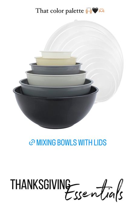 Walmart thanksgiving essentials // Gray plastic mixing bowls with lids — love the color palette 

#LTKHoliday #LTKGiftGuide #LTKhome