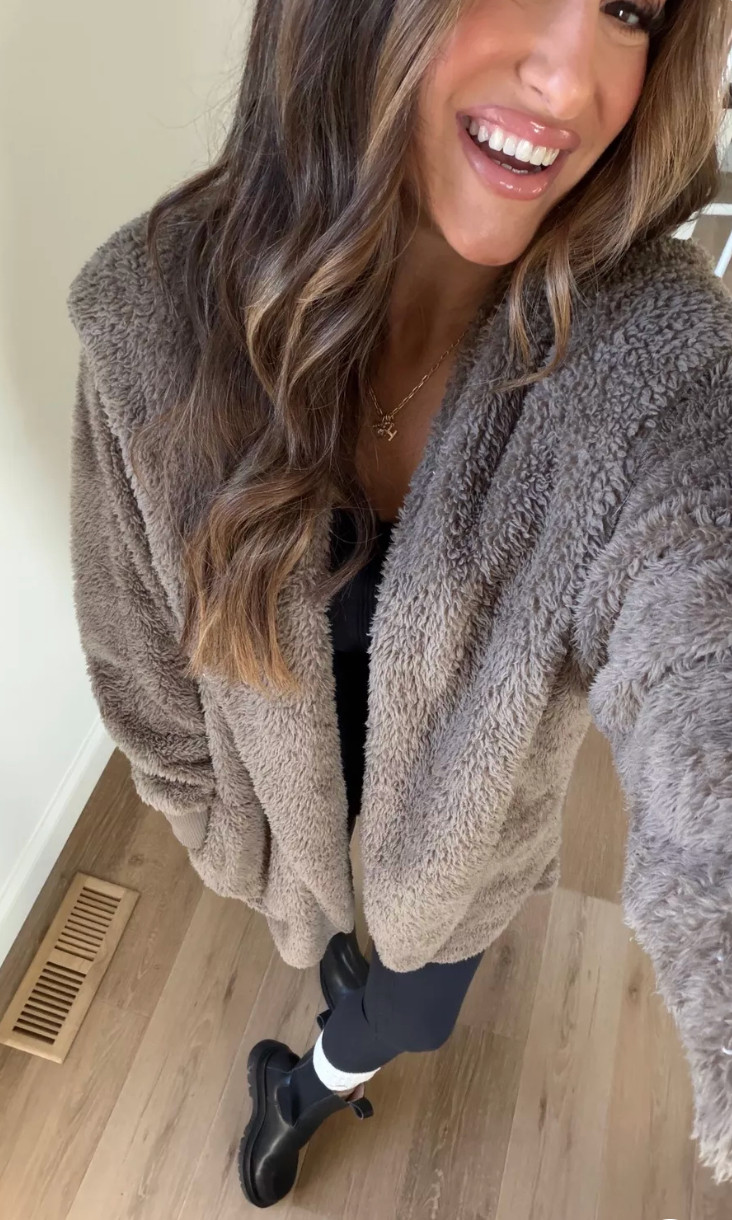 Gifts for her- teddy fur cardigan 

 #LTKGiftGuide #LTKHoliday #LTKSeasonal