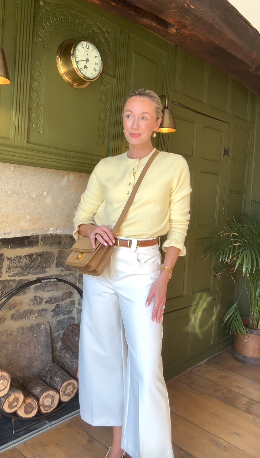 Styling my butter yellow Zara cardigan with the best white wide-leg trousers 🌼

#LTKworkwear #LTKFashionMonth #LTKstyletip