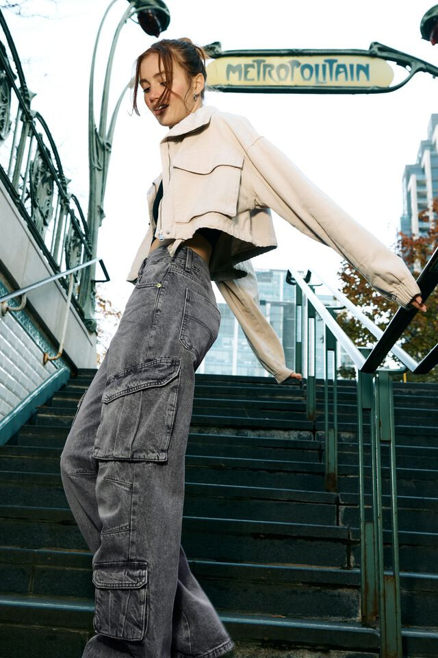 High Rise Wide Cargo Jean | Garage Clothing