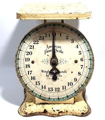 Vintage American Family Scale - 25LBS Cream Used Old School | eBay US