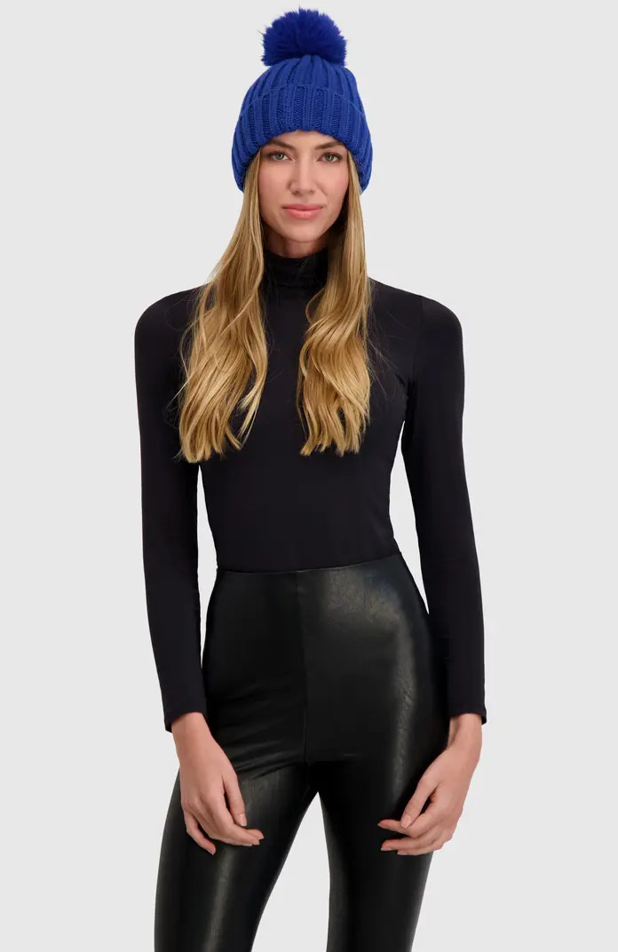 Lyla Grant Beanie Hat With Fur-Free Fox (Faux Fur) Pompom | Nordstrom | Nordstrom