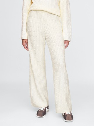 CashSoft Cable-Knit Sweater Pants | Gap (US)
