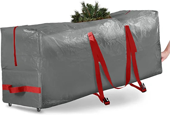 Zober Rolling Large Christmas Tree Storage Bag - Fits Artificial Disassembled Trees, Durable Hand... | Amazon (US)