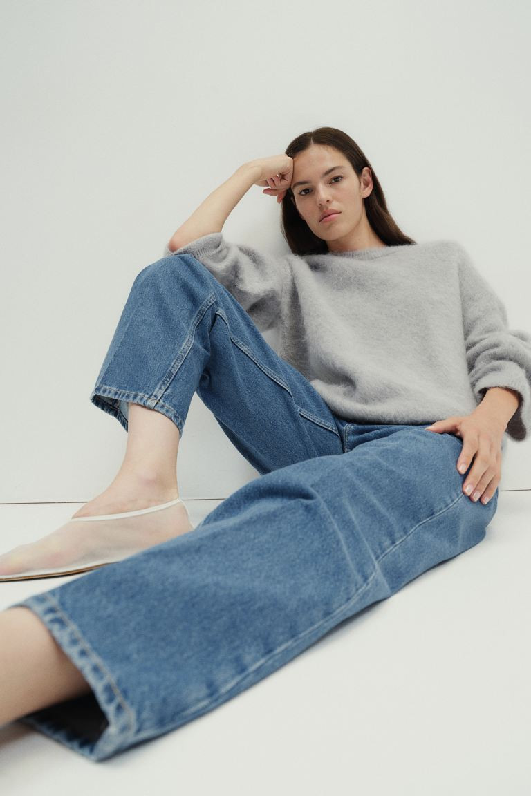 Straight Regular Jeans - Regular waist - Extra long legs - Blue - Ladies | H&M AU | H&M (AU)