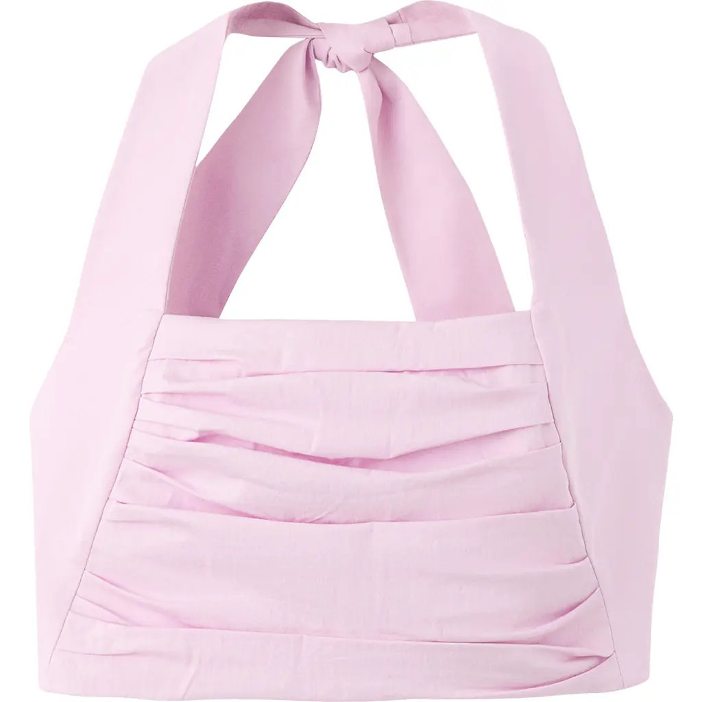 MANGO Featuring Hailey Bieber Kasha Sleeveless Crop Top in Light/Pastel Purple at Nordstrom, Size Medium | Nordstrom