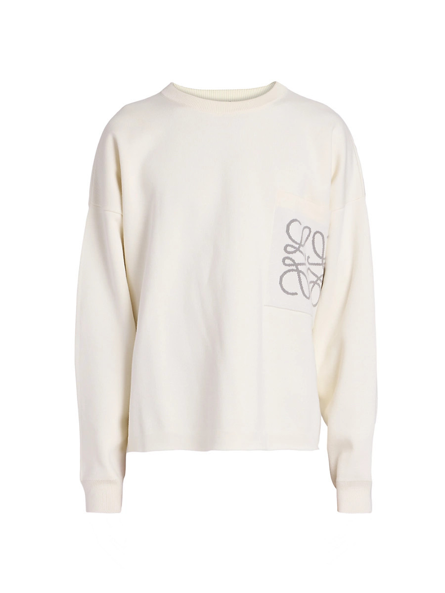 Men's Anagram Pocket Sweater - White Light Grey - Size XXL | Saks Fifth Avenue