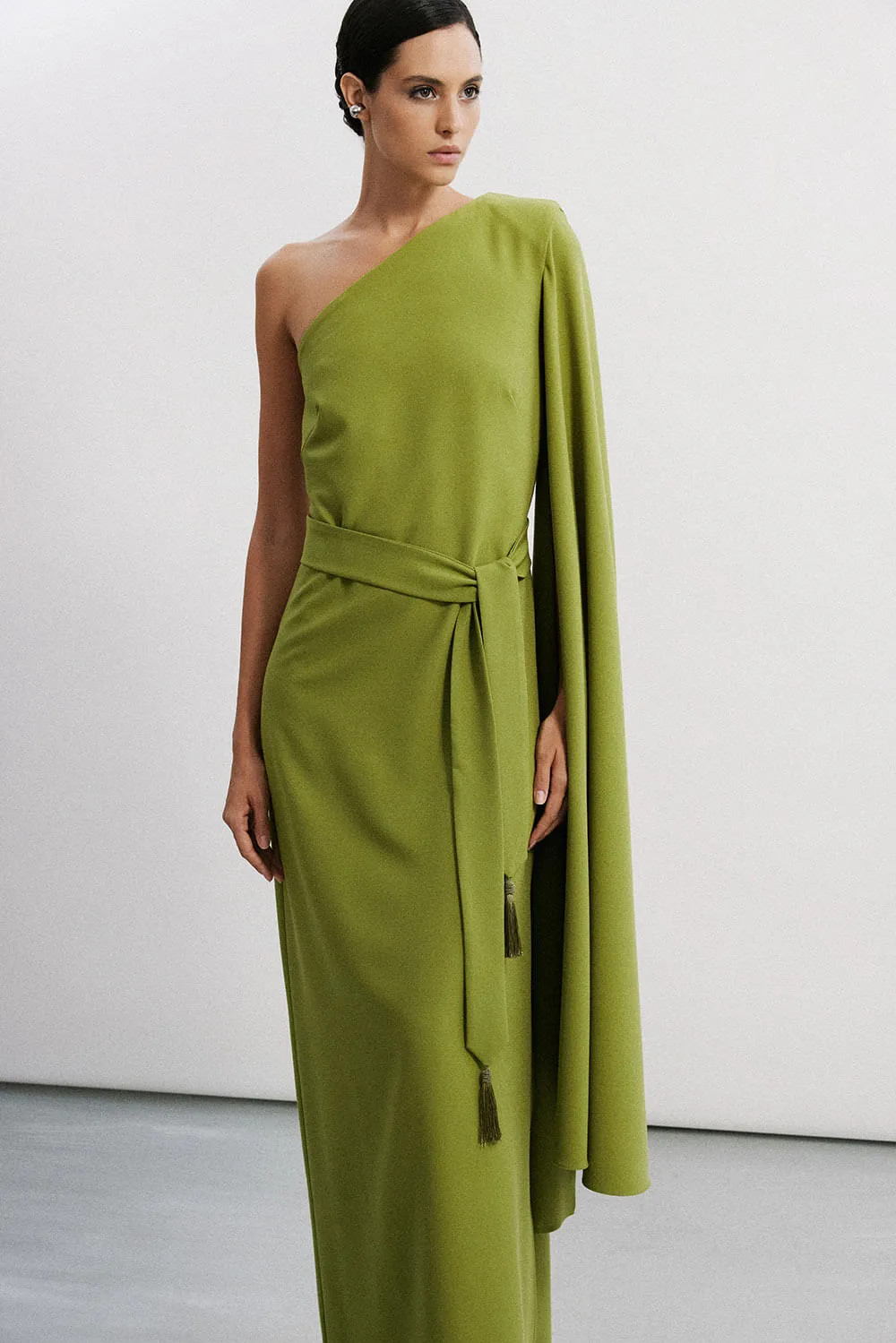Vestido festa obro detalhe verde aguapes | OffPremium (BR)