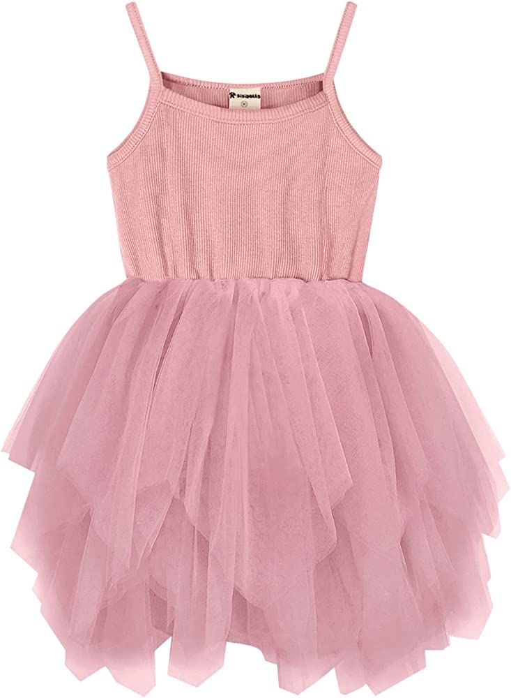 Baby Girls Layered Tutu Dress Toddler Sleeveless Princess Tulle Sundress for Birthday Wedding | Amazon (US)