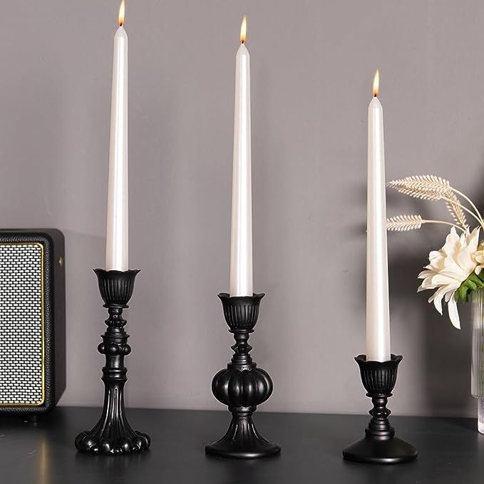 Candle Stick Candle Holder Set - Black Candlestick Holder Modern Home Decor for Coffee Table for ... | Amazon (US)