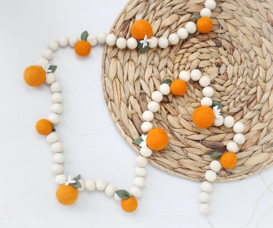 Little Cutie Orange Wall Garland Cutie Baby Shower Birthday Banner Farmhouse Decor Orange Wall Ga... | Etsy (US)