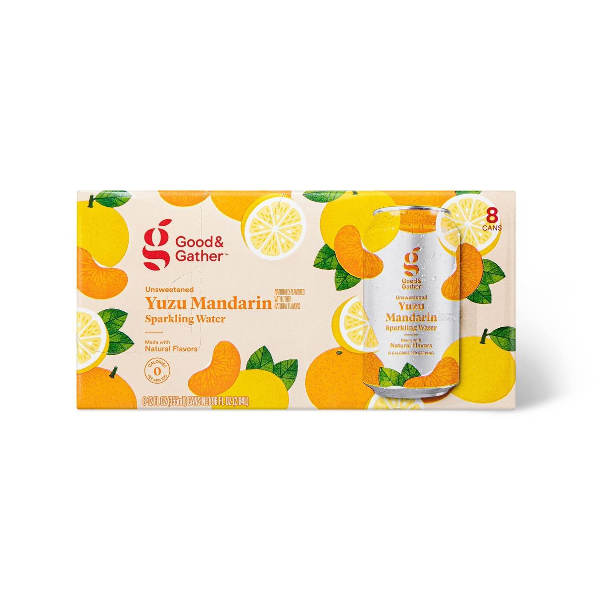 Yuzu Mandarin Sparkling Water - 8pk/12 fl oz Cans - Good & Gather™ | Target