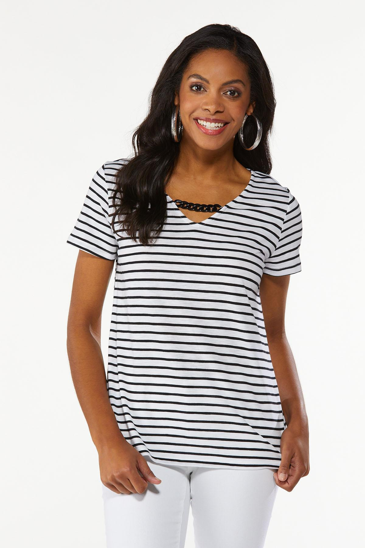 Chain Stripe Tee | Cato Fashions